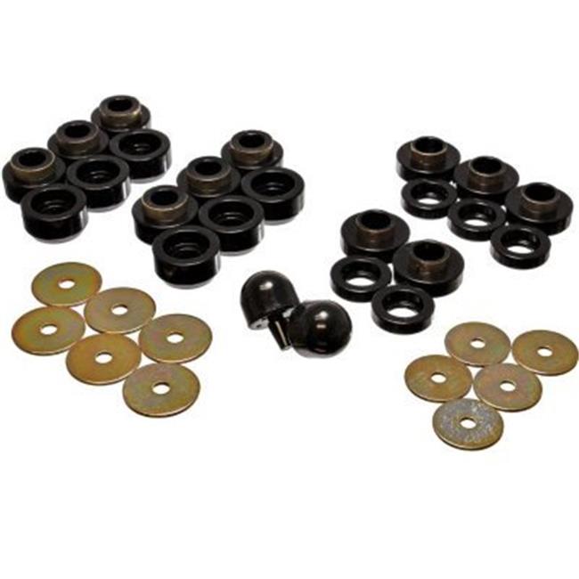 Energy Suspension ENG2.4107G Front & Rear Body Mount Kit&#44; Black