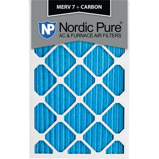 Nordic Pure 14x27x1ExactCustomM7-C-6 Exact MERV 7 Plus Carbon AC Furnace Filters&#44; 14 x 27 x 1 in. - Pack of 6