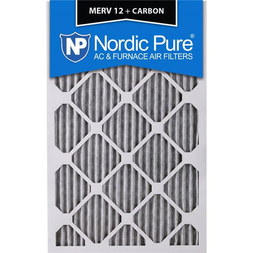 Nordic Pure 14x27x1ExactCustomM12-C-6 Exact MERV 12 Plus Carbon AC Furnace Filters&#44; 14 x 27 x 1 in. - Pack of 6