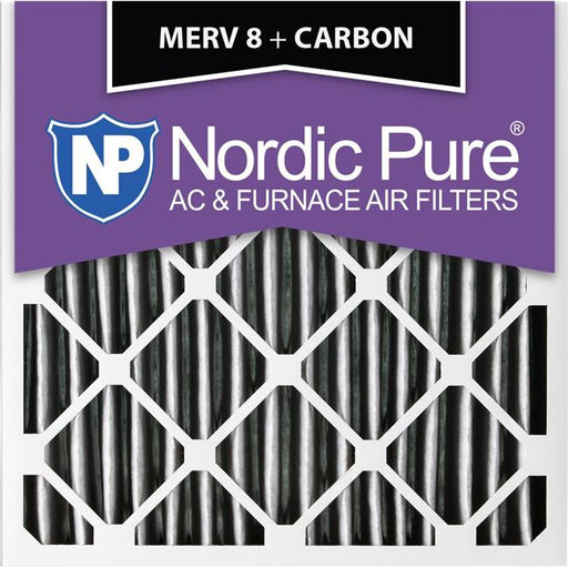 Nordic Pure 17x17x1ExactCustomM8-C-12 Exact MERV 8 Plus Carbon AC Furnace Filters&#44; 17 x 17 x 1 in. - Pack of 12