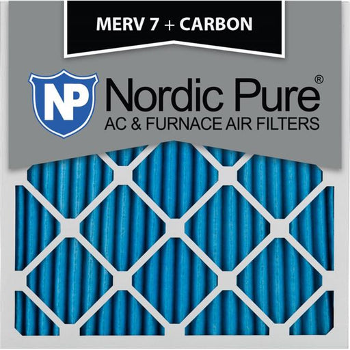 Nordic Pure 17-1-2x17-1-2x1ExactCustomM7-C-6 Exact MERV 7 Plus Carbon AC Furnace Filters - 17.5 x 17.5 x 1 in. - Pack of 6