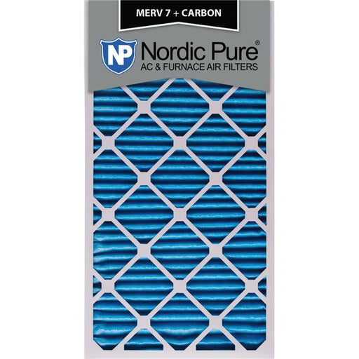 Nordic Pure 17-3-8x35x1CustomM7-C-6 MERV 7 Plus Carbon AC Furnace Filters - 17.37 x 35 x 1 in. - Pack of 6