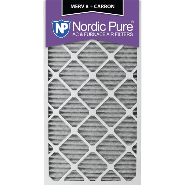 Nordic Pure 17-1-4x35-1-4x1Exact CustomM8PlusC-6 Exact Pleated MERV 8 Plus Carbon&#44; 17.25 x 35.25 x 1 in. - Pack of 6