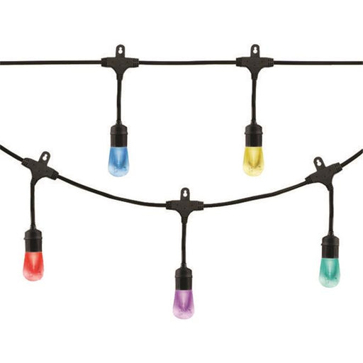 Enbrighten 37791 24 ft. Seasons LED Color Changing Cafe Lights 12 Acrylic Bulbs