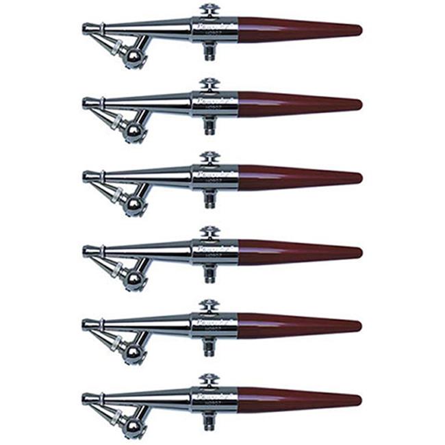 Paasche H-6P 0.64 mm Single Action Airbrush with Medium Head for H - Pack of 6