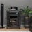 Ryan Rove RR1070-WS Hamlin Glass Component Stand in Black
