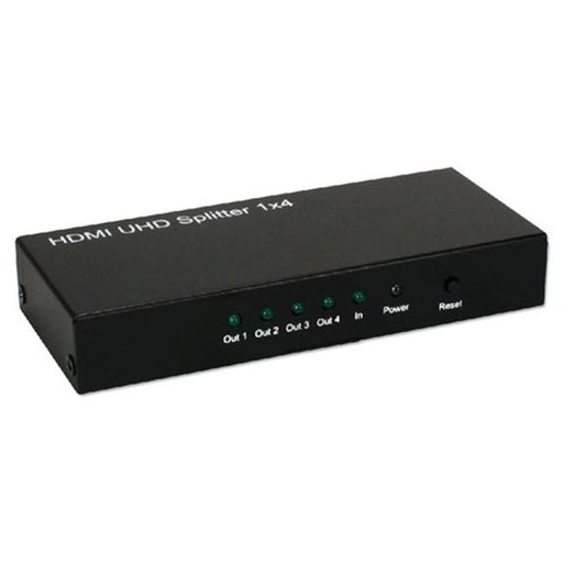 QVS HD-144K 60 Hz 1 x 4 4 Port HDTV&#44; HDCP Splitter & Distribution Amplifier