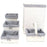 Redmon 7200WHGY Hamper & Basket Set&#44; White & Gray - 5 Piece