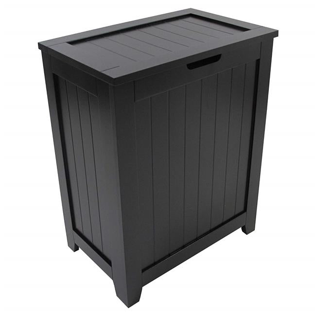 Redmon 5220BK Contemporary Country Laundry Hamper&#44; Black