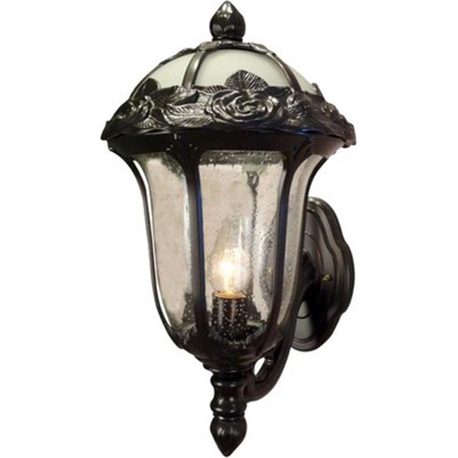 Rose Garden Large Top Mount Light with Seedy Glass&#44; Oil Rubbed Bronze