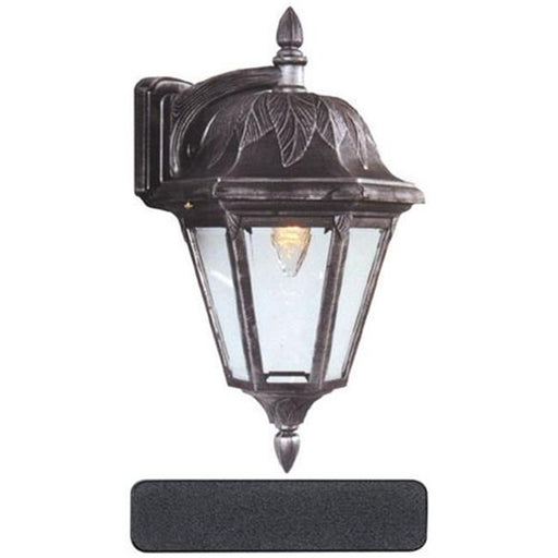 Floral Large Post Mount Light&#44; Black