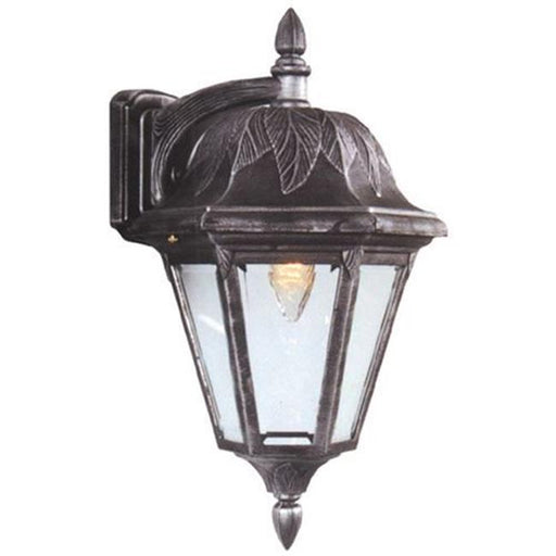 Floral Large Post Mount Light&#44; Swedish Silver