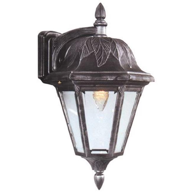 Floral Large Post Mount Light&#44; Swedish Silver