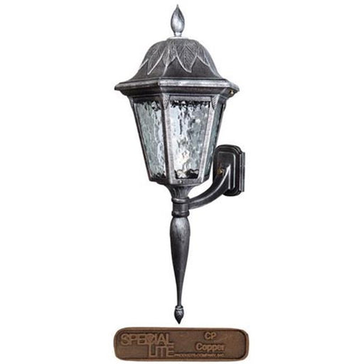 Floral Large Bottom Mount Light Fixture with Long Tail&#44; Copper