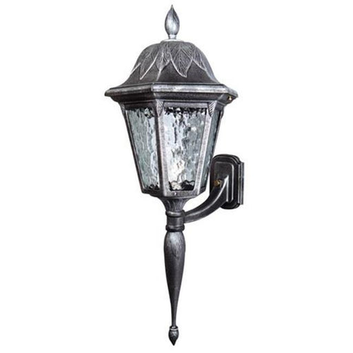 Floral Large Bottom Mount Light Fixture with Short Tail&#44; Swedish Silver