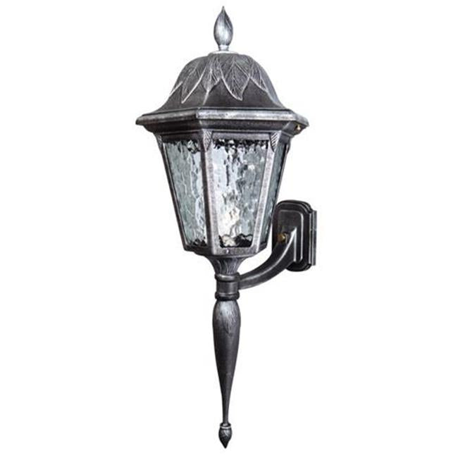 Floral Large Bottom Mount Light Fixture with Short Tail&#44; Swedish Silver