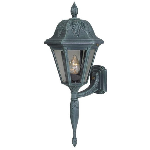 Floral Large Bottom Mount Light Fixture with Short Tail&#44; Verde Green