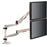 Easy-Adjust Dual Monitor Arm - Silver & Black