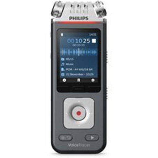 Philips PSPDVT6110 Speech VoiceTracer Audio Recorder Music & Interviews&#44; Gray Silver
