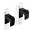 SilverStone Technologies RA03B Auto Lock Handle for Convenient Fixation of 2U Rackmount to Cabinet