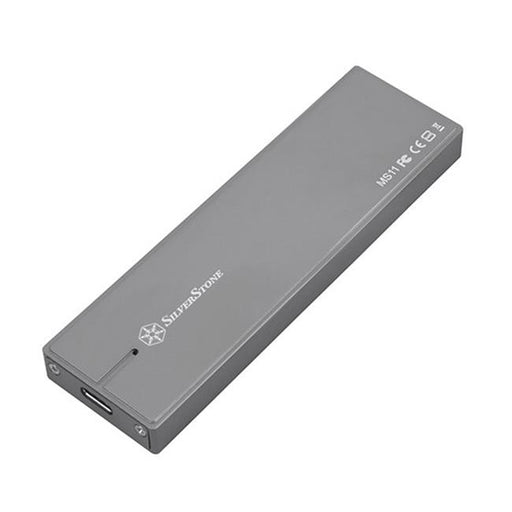 SilverStone Technologies MS11C USB 3.1 Gen 2 Type-C M.2 NVMe SSD Enclosure&#44; Charcoal