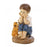 SWM 10018057 Boy and Puppy Solar Garden Figurine