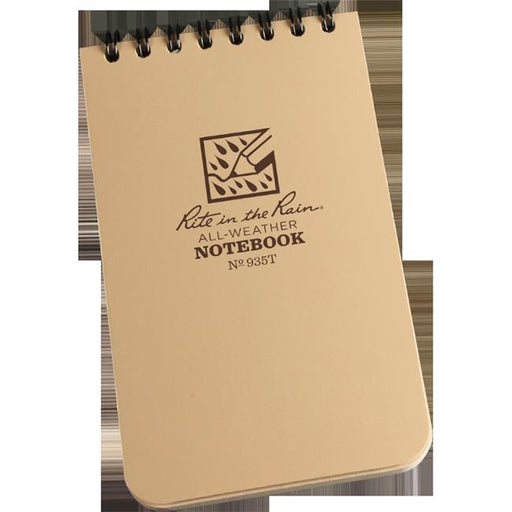 Rite in the Rain RR 935T 3 x 5 in. Universal Polydura Notebook Tan
