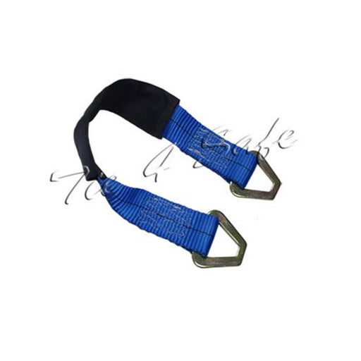 2 x 36 in. Axle Straps with Abrasive Sleeve & Delta Ring&#44; Blue - 12 Piece