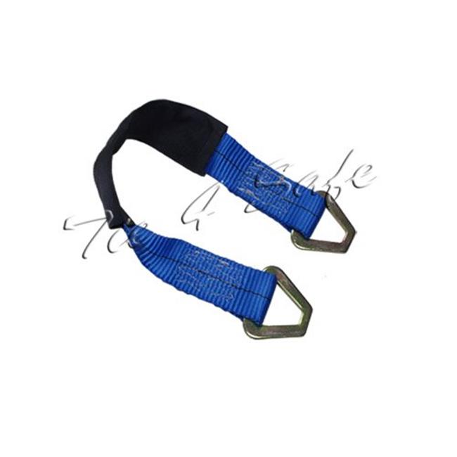 2 x 36 in. Axle Straps with Abrasive Sleeve & Delta Ring&#44; Blue - 12 Piece