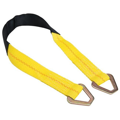 2 x 48 in. Axle Straps with Abrasive Sleeve & Delta Ring&#44; Yellow - 8 Piece