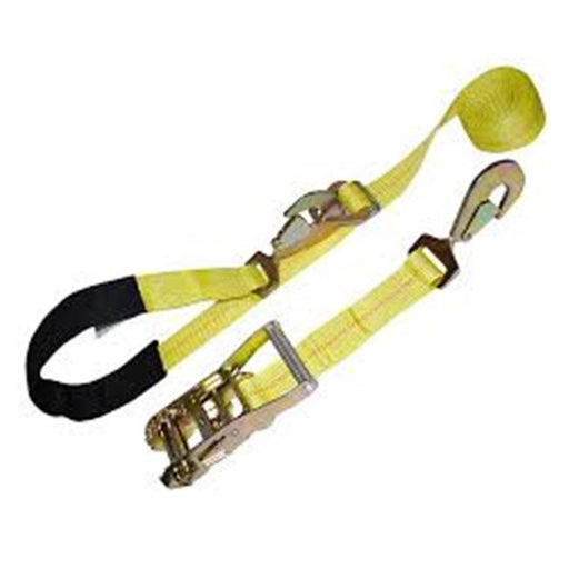 2 in. x 10 ft. Combo Ratchet & Axle Strap with Twist Hook & Adjustable Axle Strap&#44; Green - 4 Piece