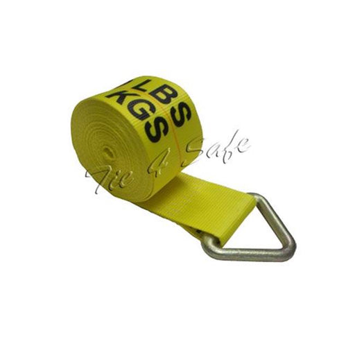 Tie 4 Safe TWS42-1530-F94-2 4 in. x 30 ft. Winch Straps with Delta Ring&#44; Yellow - 2 Piece