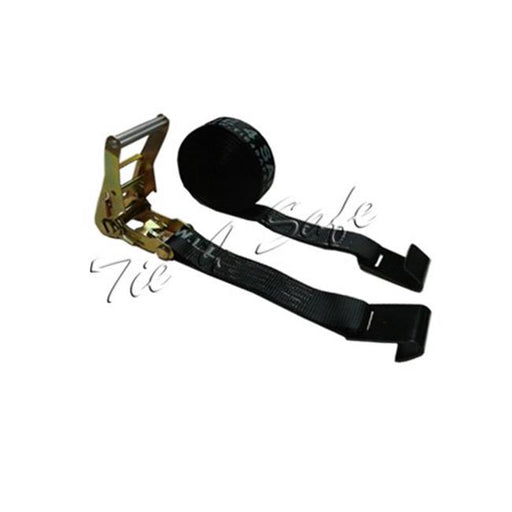 Tie 4 Safe RT04C-530-W5-BL-8 2 in. x 30 ft. Ratchet Tie Downs with J-Wire Hooks - Black&#44; 8 Piece