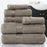 Lavish Home 67-0016-BUR Cotton 100 Percent Hotel Towel Set - 6 Piece