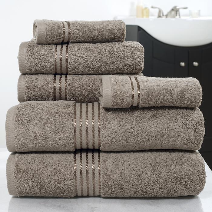 Lavish Home 67-0016-BUR Cotton 100 Percent Hotel Towel Set - 6 Piece