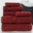 Lavish Home 67-0016-BUR Cotton 100 Percent Hotel Towel Set - 6 Piece