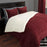 Lavish Home 66-401-T-B Sherpa & Fleece Comforter Set &#44; Burgundy - 2 Piece
