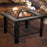 Pure Garden 50-104 30 in. Square Wood Burning Marble Tile Fire Pit Set