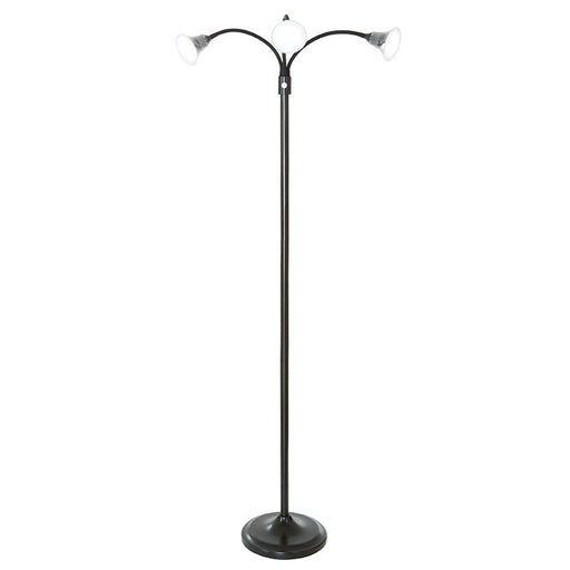 Lavish Home 72-4001B 3 Head Floor Lamp with Adjustable Arms&#44; Black
