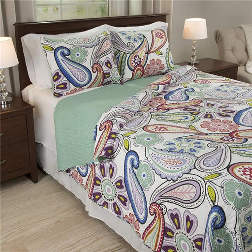 Bedford Home 66A-03029 Lizzie 3 Piece Quilt Set - Full & Queen Size