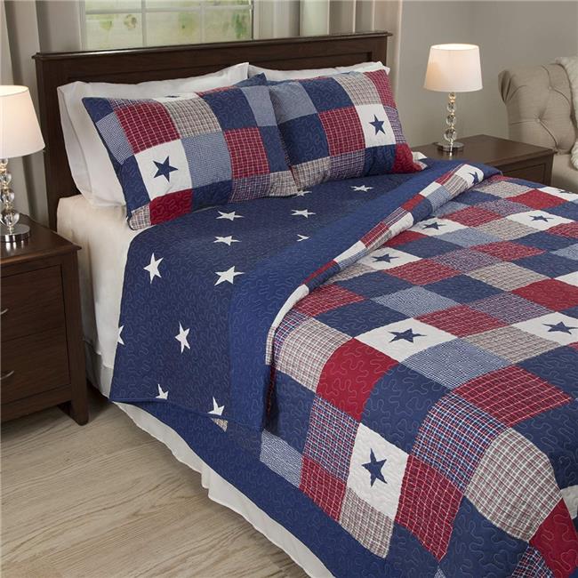 Bedford Home 66A-03067 Caroline 3 Piece Quilt Set - King Size
