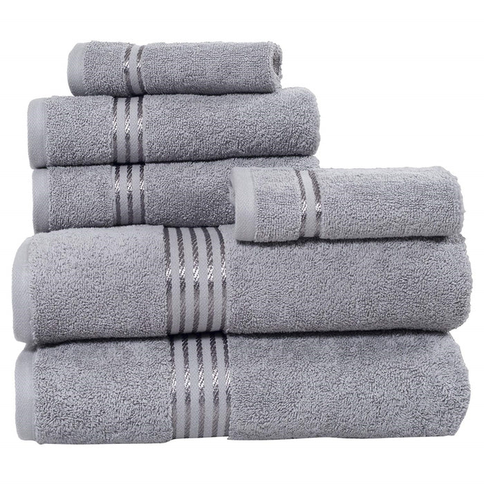 Bedford Home 67A-01806 100 Percent Cotton Hotel 6 Piece Towel Set