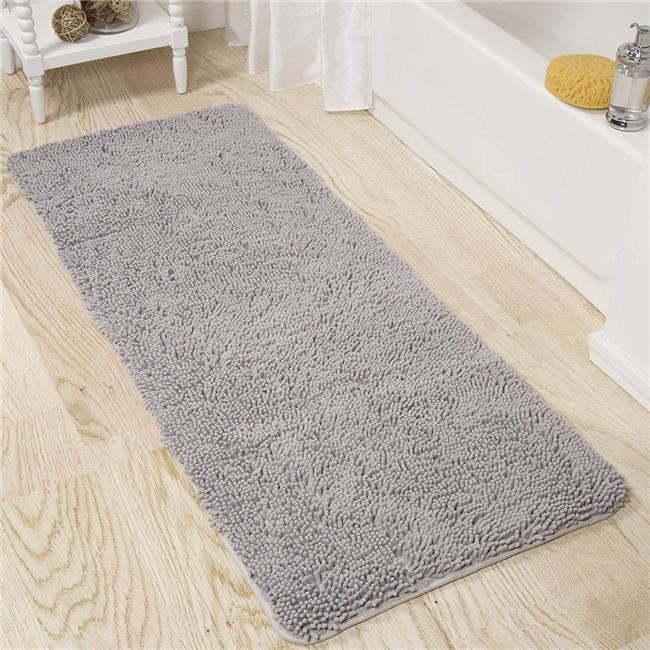 Bedford Home 67A-99087 Memory Foam Shag Bath Mat&#44; 2 ft. by 5 ft. - Grey