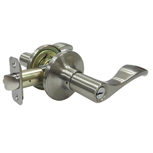 Taiwan Fu Hsing Industrial 221767 Tru-Guard Reversible Naples Entry Lever Lockset&#44; Satin Nickel