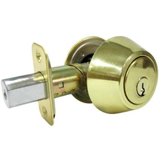 Taiwan Fu Hsing Industrial 222015 Tru-Guard Double Cylinder Deadbolt&#44; Polished Brass