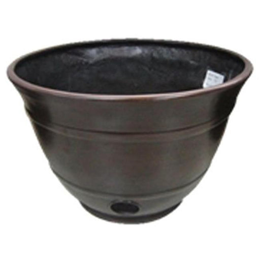 Liberty Garden Products 214047 12 x 18 in. Burnt Copper High Density Resin Hose Pot