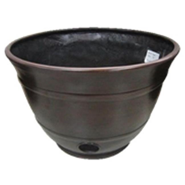 Liberty Garden Products 214047 12 x 18 in. Burnt Copper High Density Resin Hose Pot