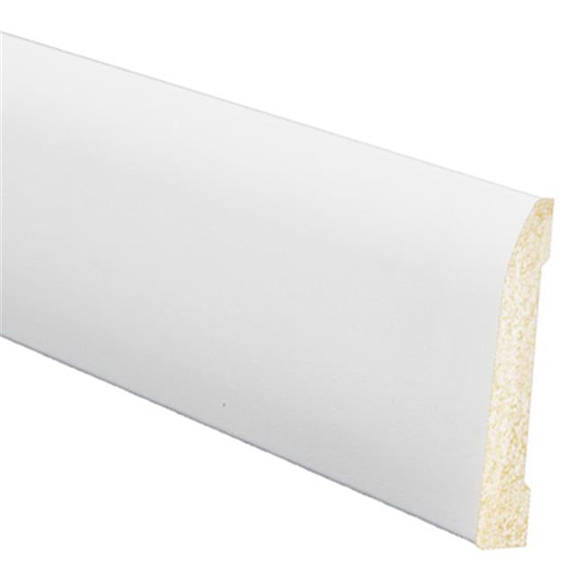 Inteplast Building 227391 8 ft. White Base Poly Molding