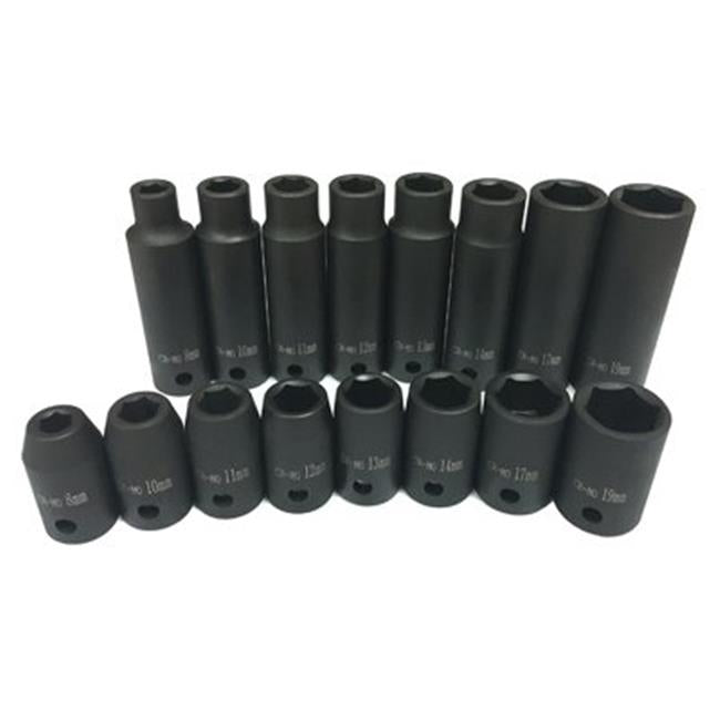 Frita 239213 Master Mechanic Metric Standard & Deep Impact Socket Set&#44; 16 Piece