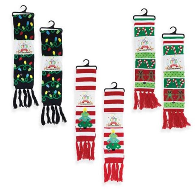DM Merchandising 244144 Christmas Light Up Scarf - Red&#44; Blue & Size 1